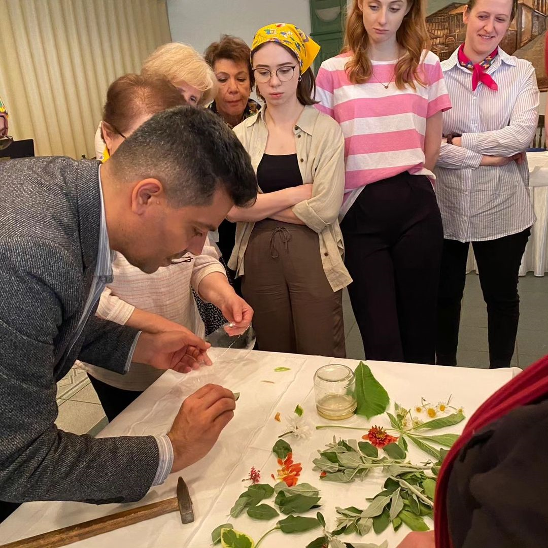 We Practiced Ecoprint Pounding Technique
